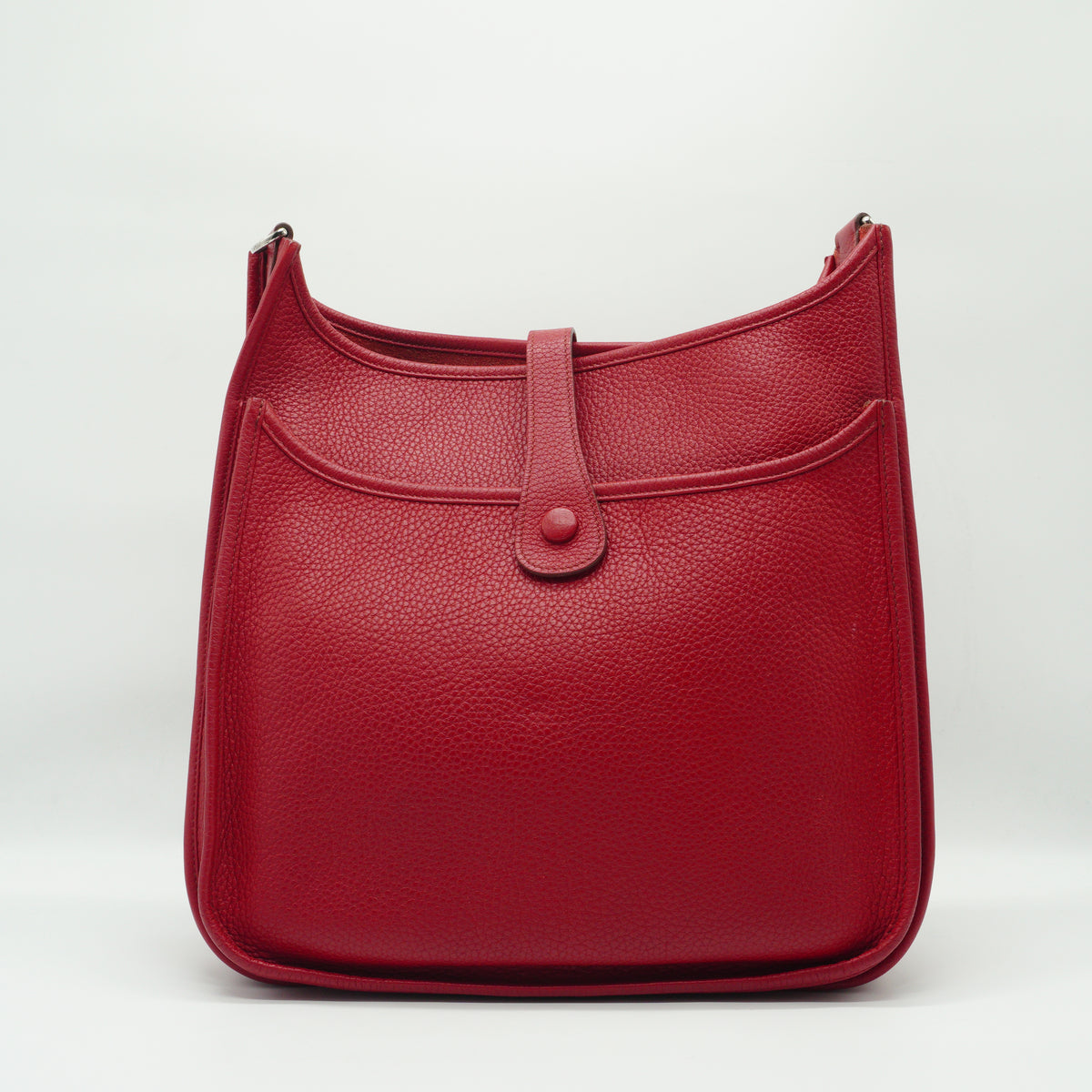 Hermes	Evelyn Red Crossbody Bag Red Medium SHW