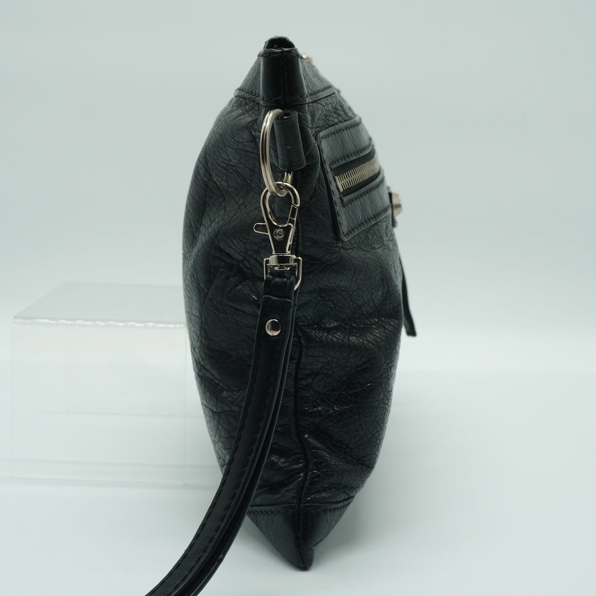 Balenciaga Classic Clip Clutch Bag Black SHW