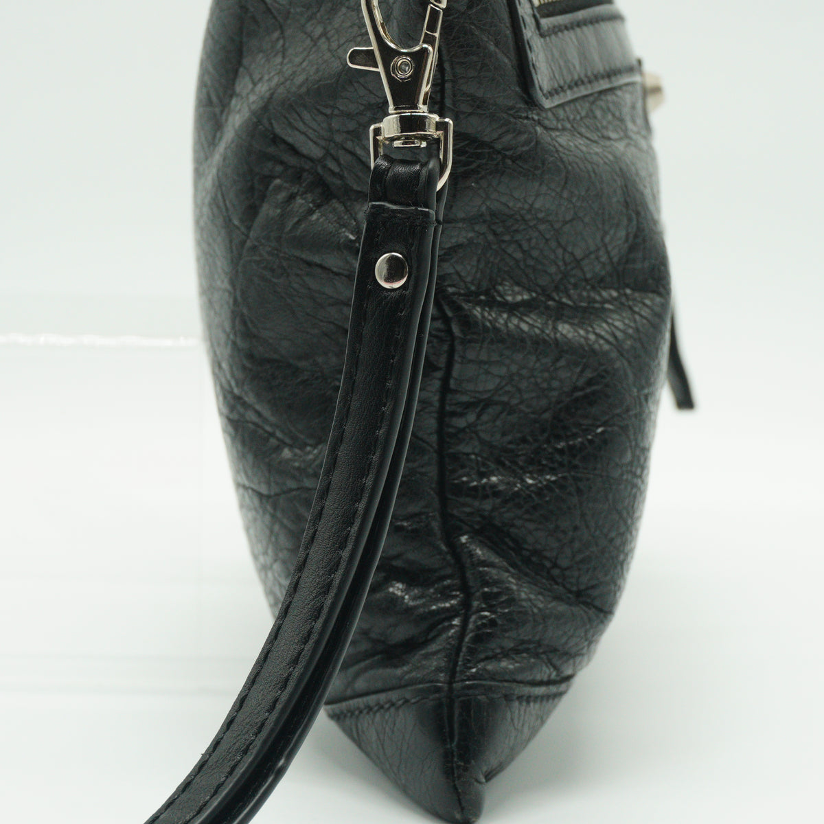 Balenciaga Classic Clip Clutch Bag Black SHW