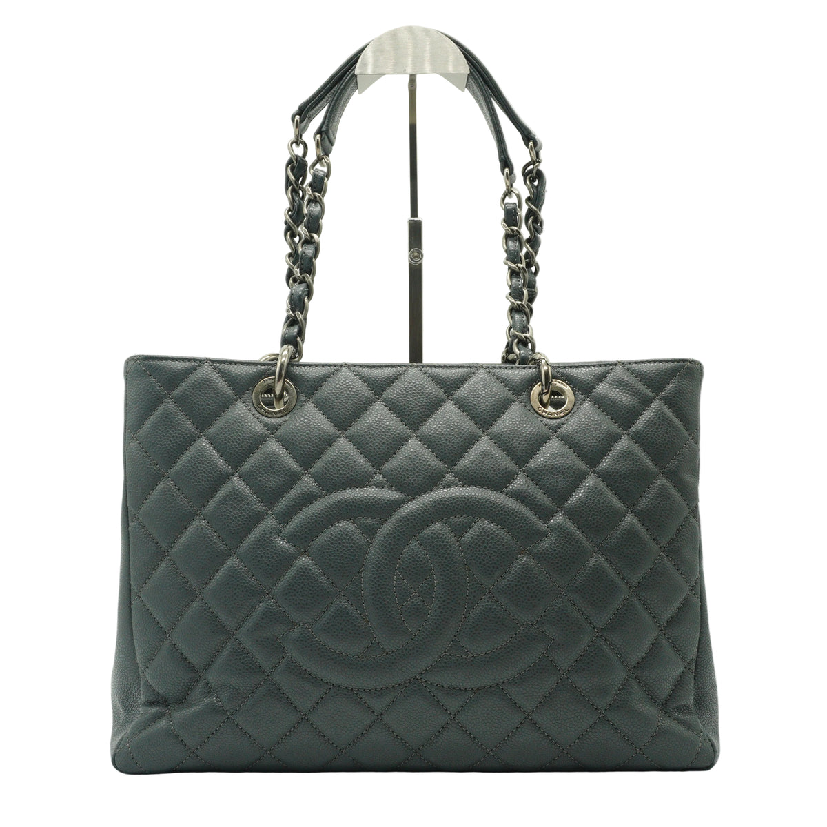 Chanel	GST Gray Tote Bag SHW