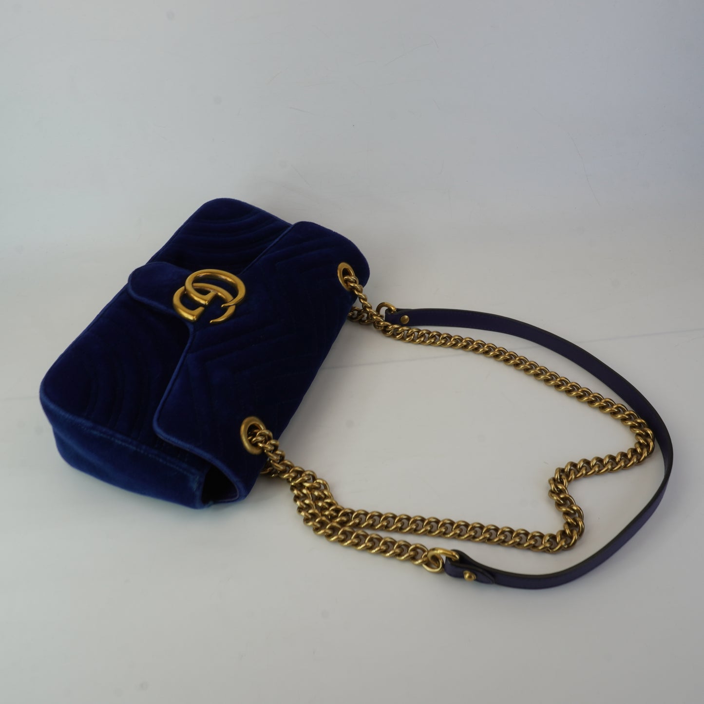 Gucci Marmont Velvet Blue