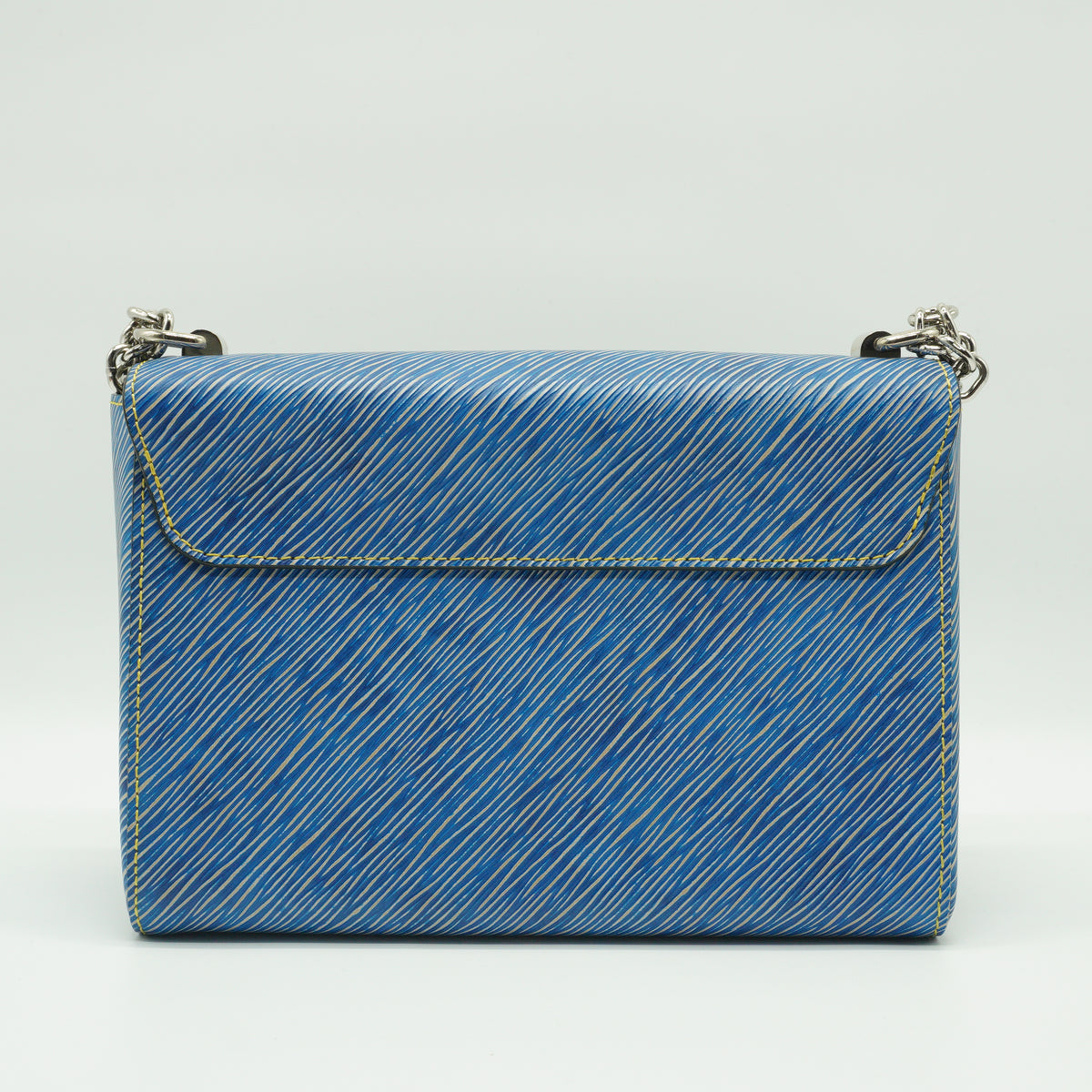 Louis Vuitton Twist MM Handbag Blue SHW