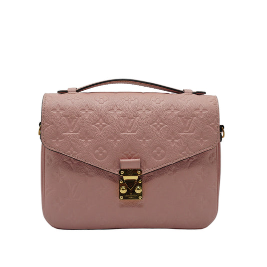 Louis Vuitton Pochette Metis MM Mono Empreinte Pink GHW