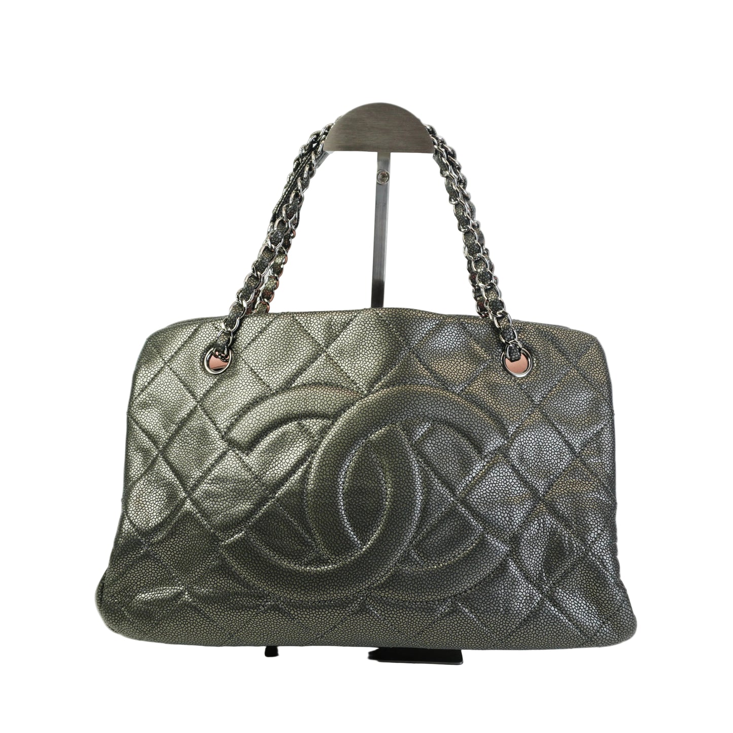 Chanel 	Timeless CC Soft Tote Gray GHW Medium