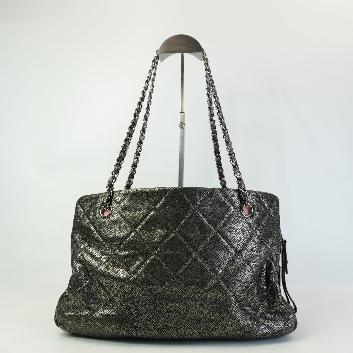 Chanel 	Timeless CC Soft Tote Gray GHW Medium