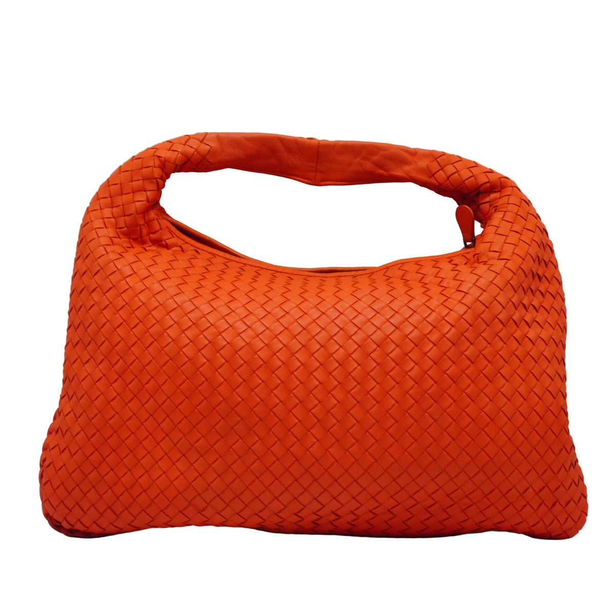 Bottega Veneta Intrecciato Veneta Hobo Bag Orange Large GHW