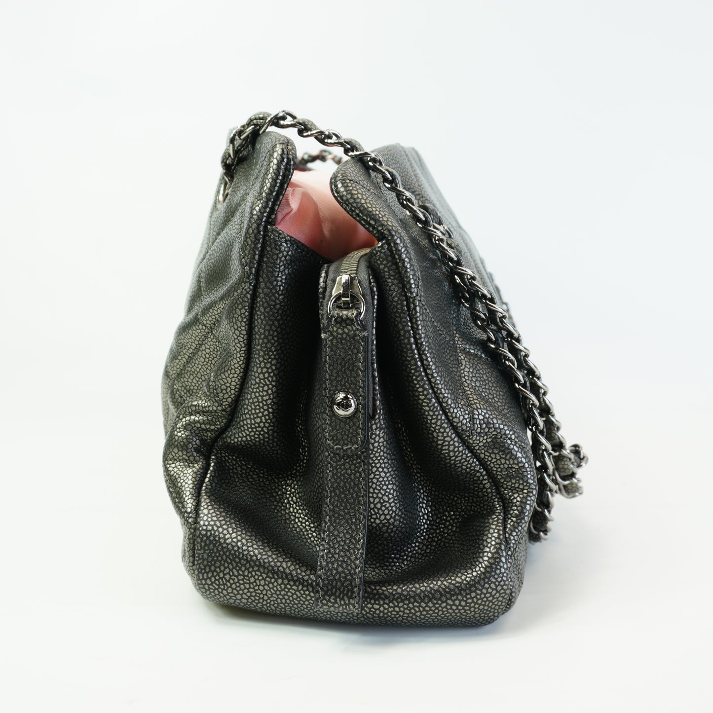 Chanel 	Timeless CC Soft Tote Gray GHW Medium