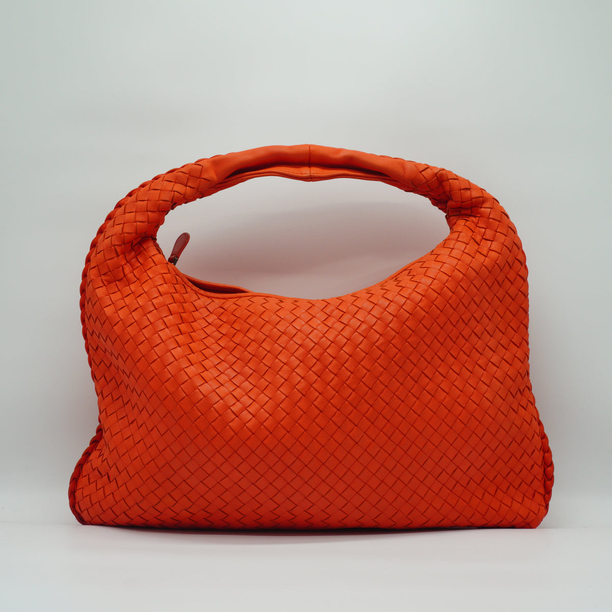 Bottega Veneta Intrecciato Veneta Hobo Bag Orange Large GHW