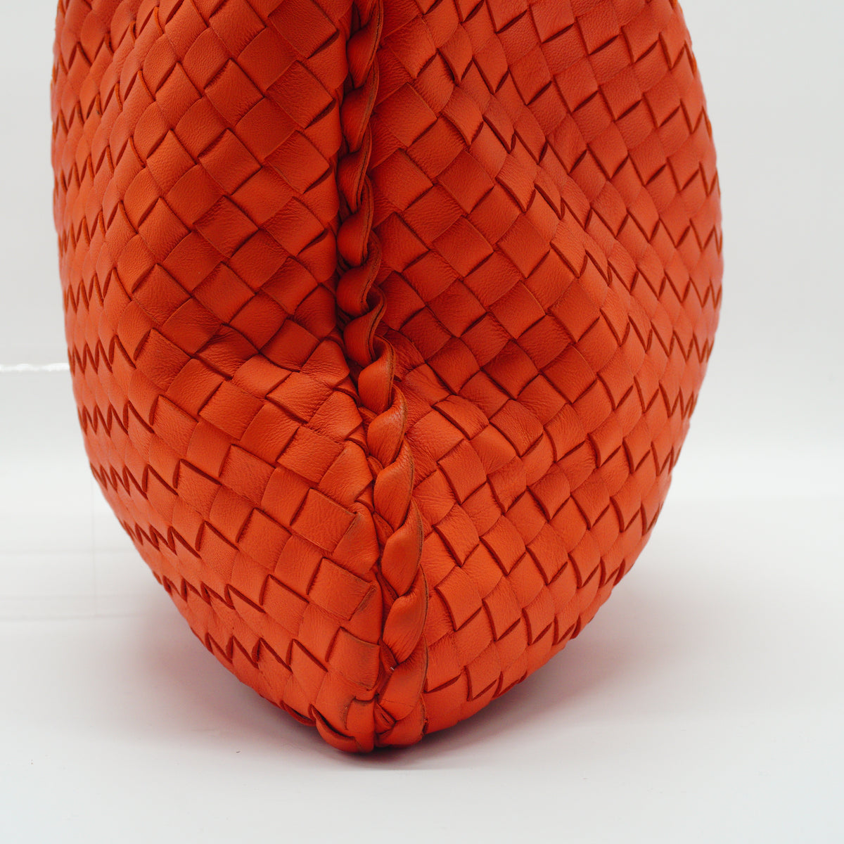 Bottega Veneta Intrecciato Veneta Hobo Bag Orange Large GHW