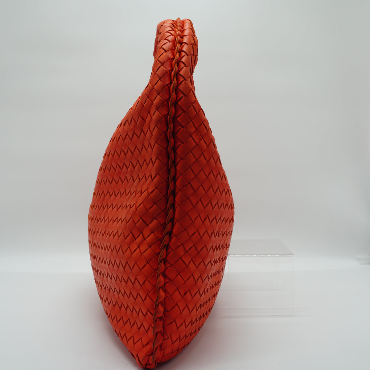 Bottega Veneta Intrecciato Veneta Hobo Bag Orange Large GHW