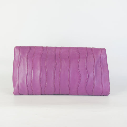 Prada Nappa Stripe Clutch GHW Medium