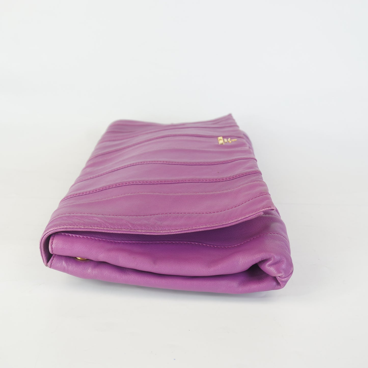 Prada Nappa Stripe Clutch GHW Medium