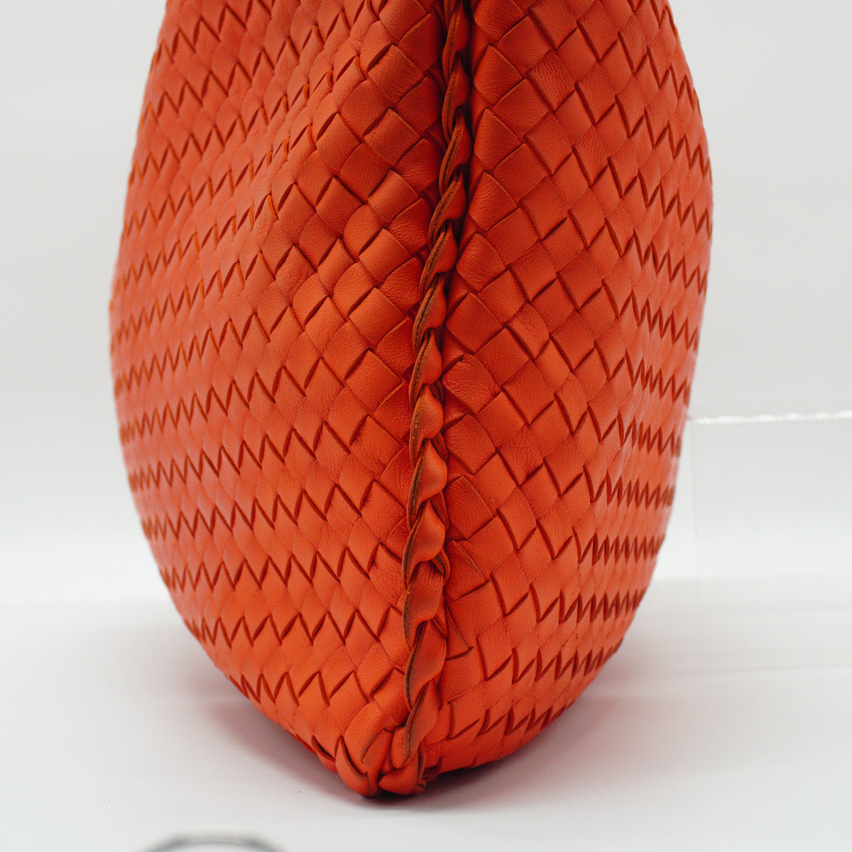 Bottega Veneta Intrecciato Veneta Hobo Bag Orange Large GHW