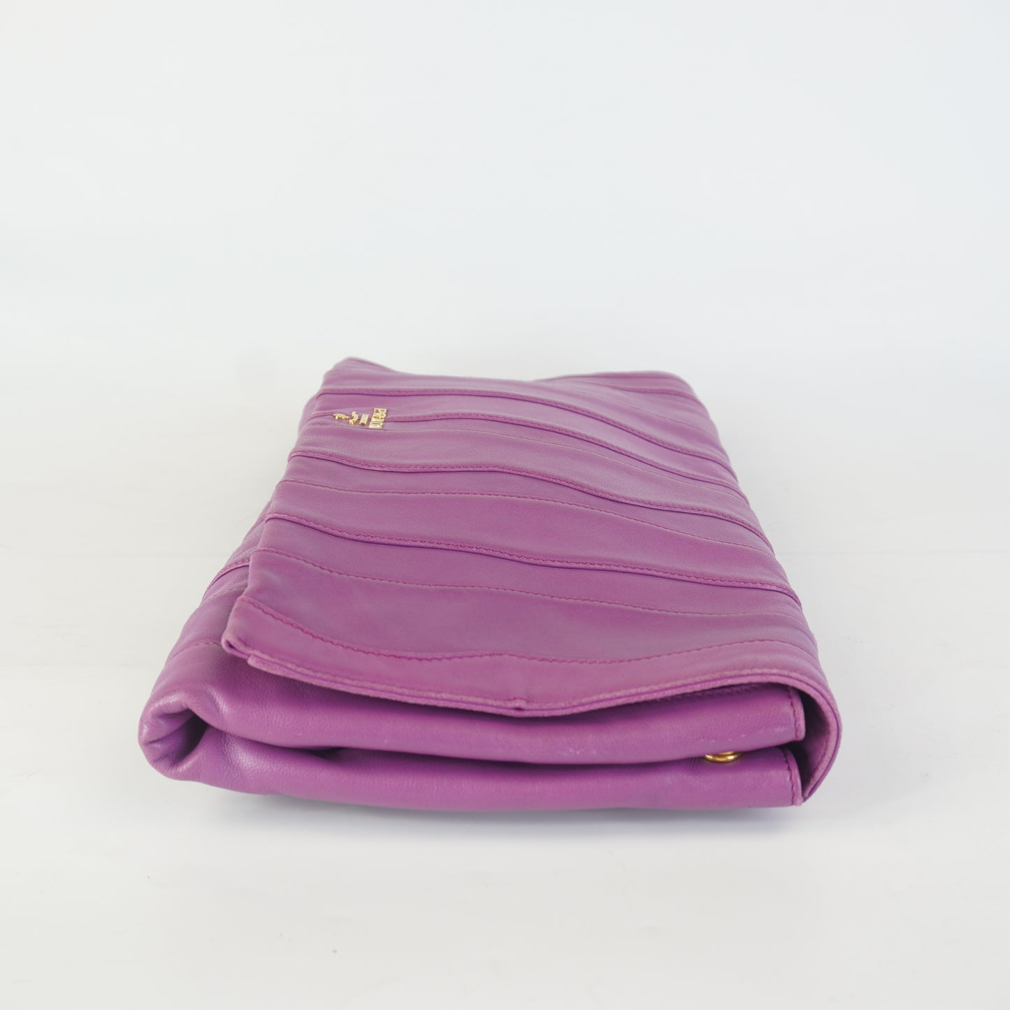Prada Nappa Stripe Clutch GHW Medium