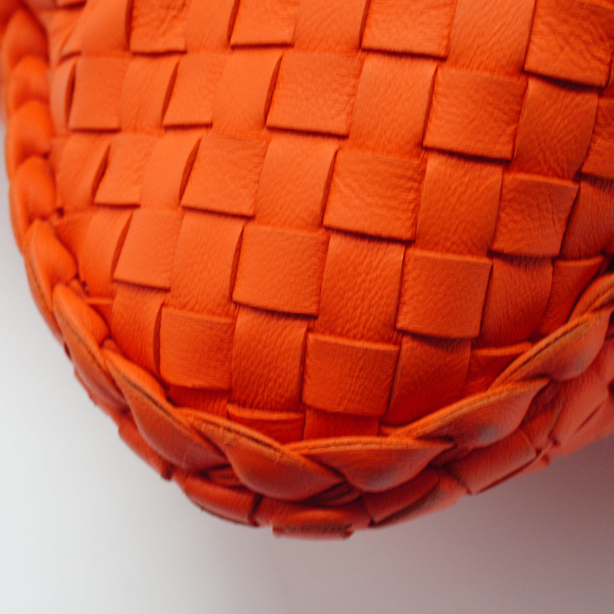 Bottega Veneta Intrecciato Veneta Hobo Bag Orange Large GHW