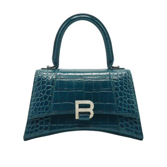 Balenciaga	Hourglass Top Handle Bag SHW Small Dark Blue