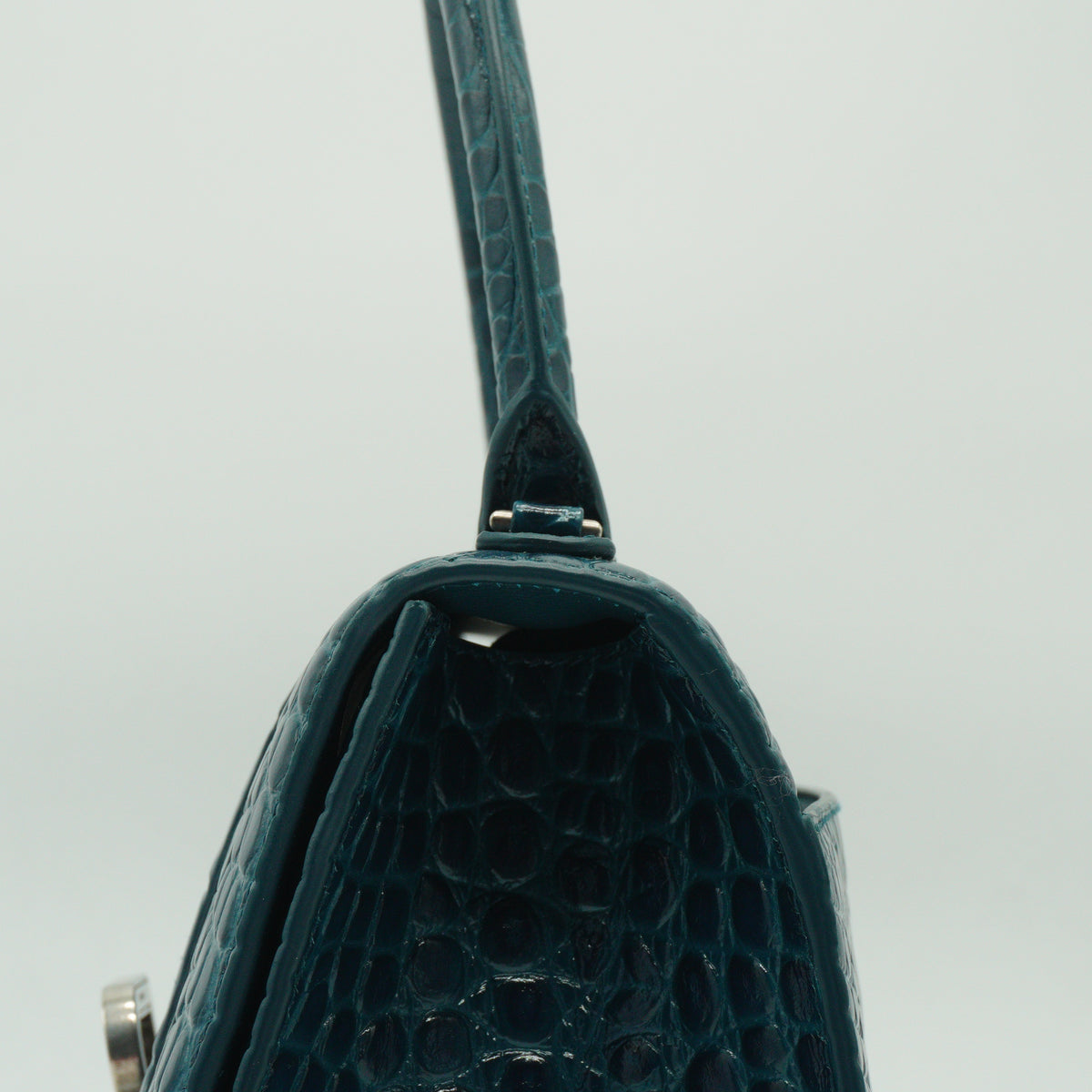 Balenciaga	Hourglass Top Handle Bag SHW Small Dark Blue