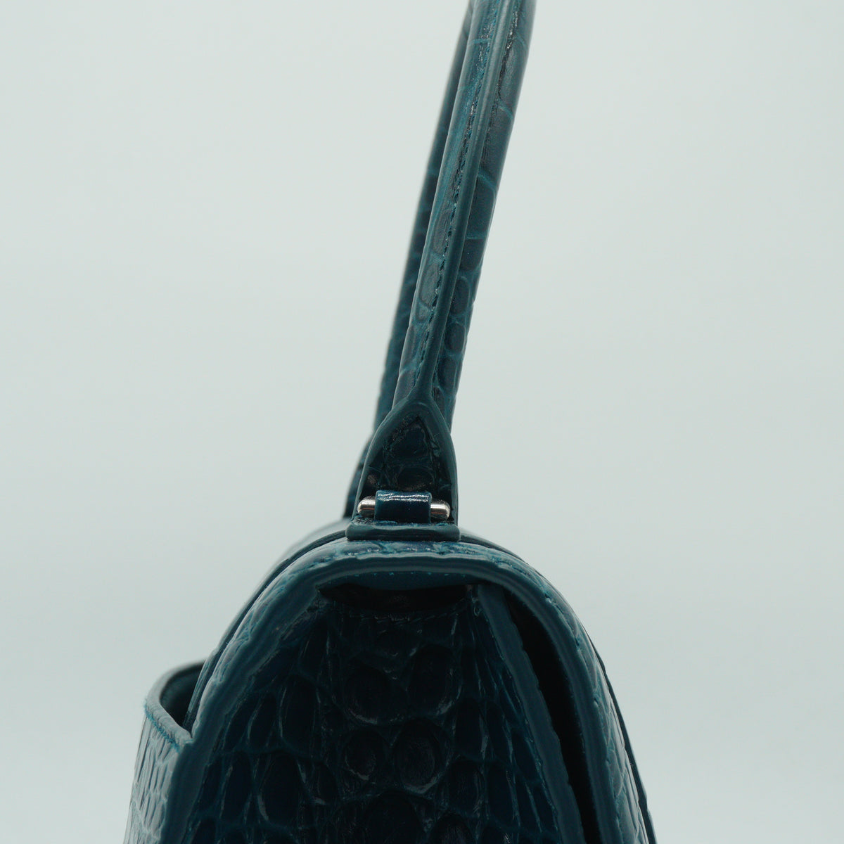 Balenciaga	Hourglass Top Handle Bag SHW Small Dark Blue