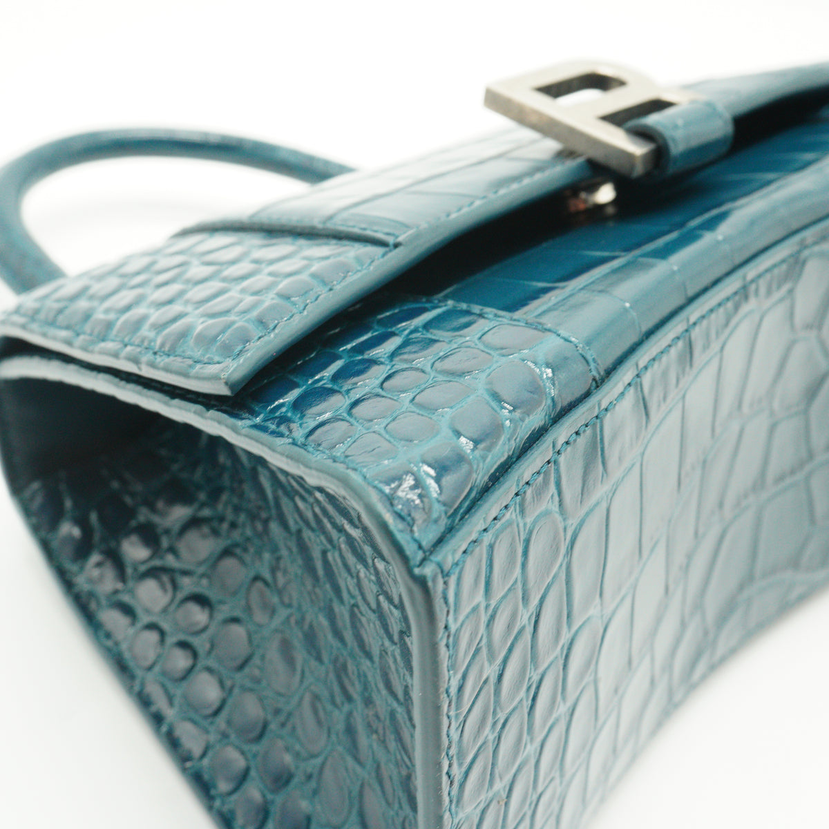 Balenciaga	Hourglass Top Handle Bag SHW Small Dark Blue