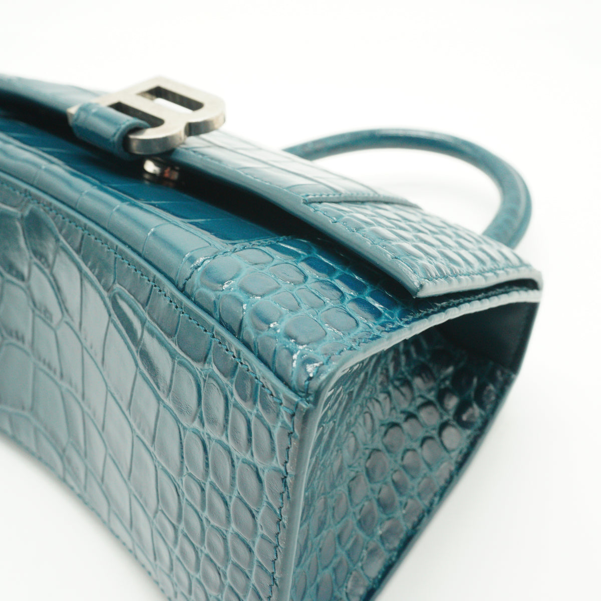 Balenciaga	Hourglass Top Handle Bag SHW Small Dark Blue