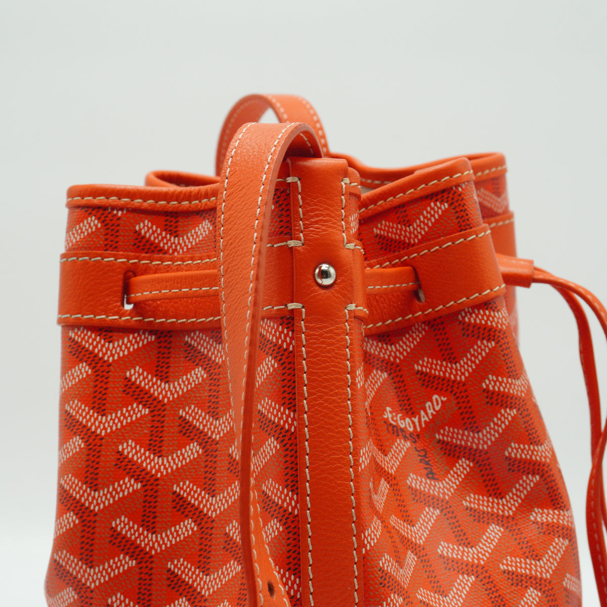 Goyard Petit Flot Bucket Bag Small Orange SHW