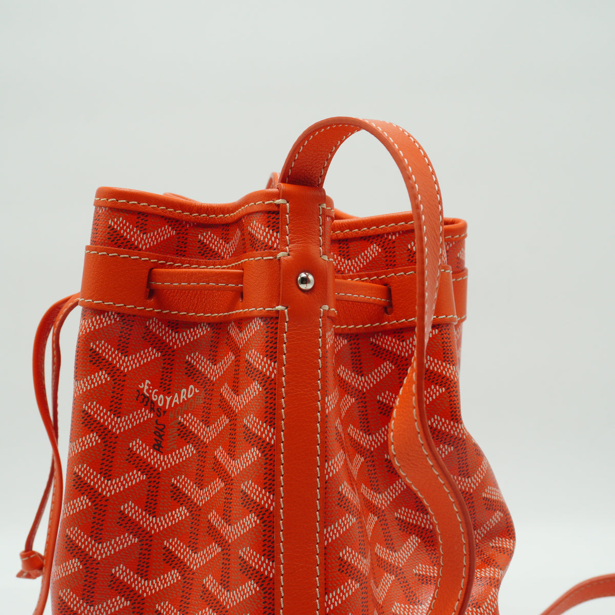 Goyard Petit Flot Bucket Bag Small Orange SHW