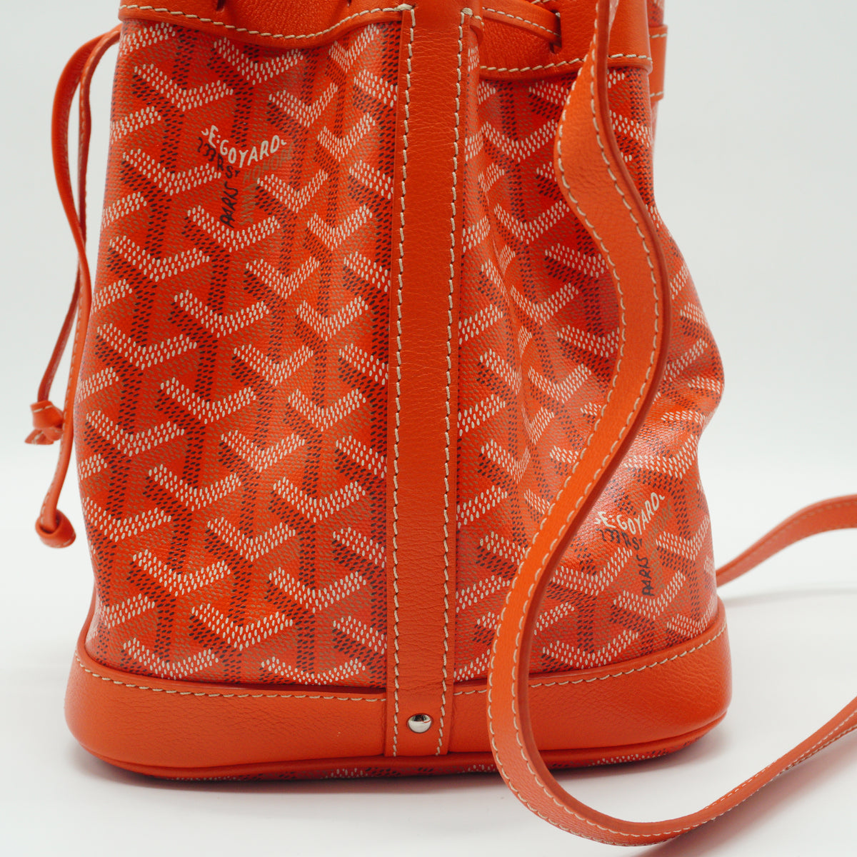 Goyard Petit Flot Bucket Bag Small Orange SHW