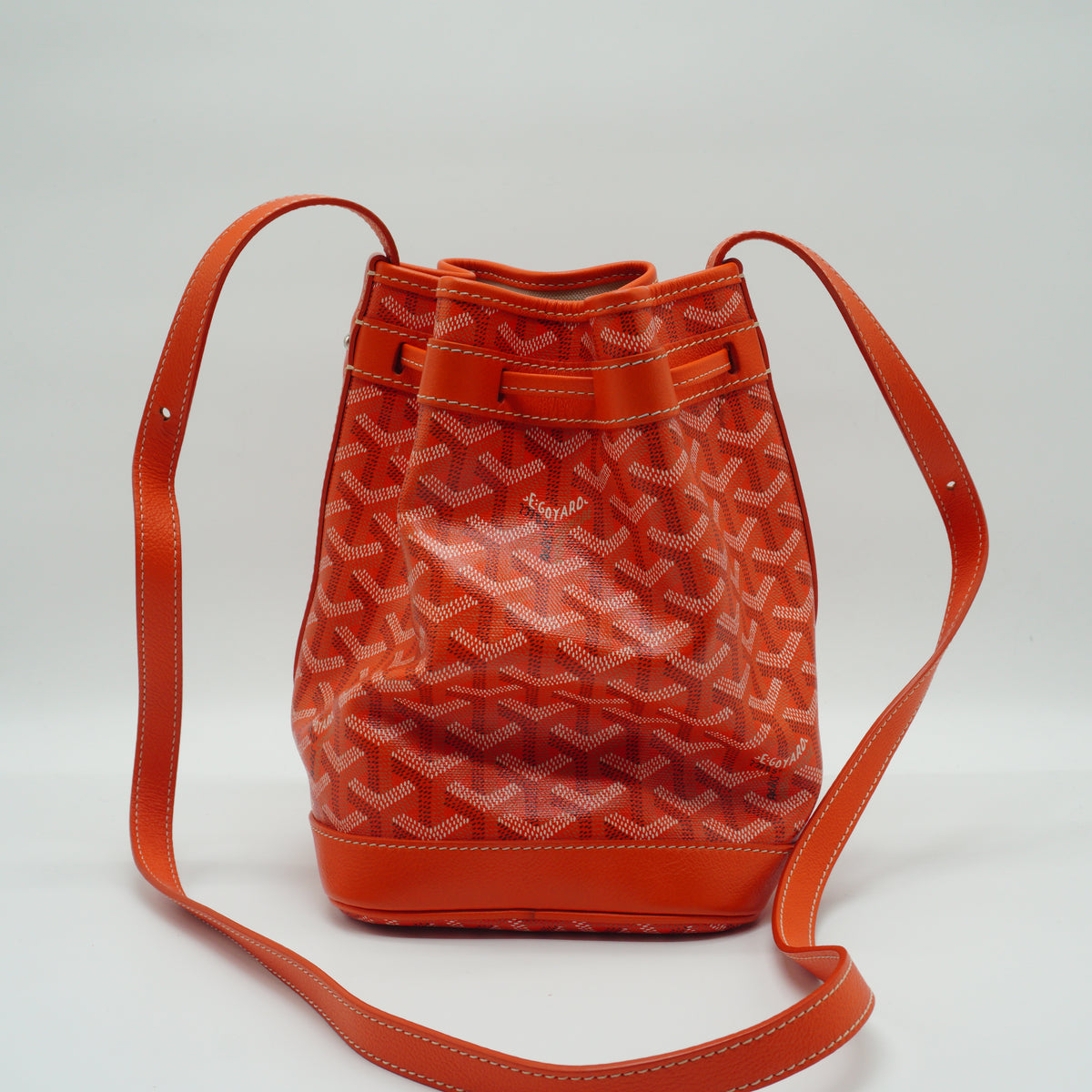 Goyard Petit Flot Bucket Bag Small Orange SHW