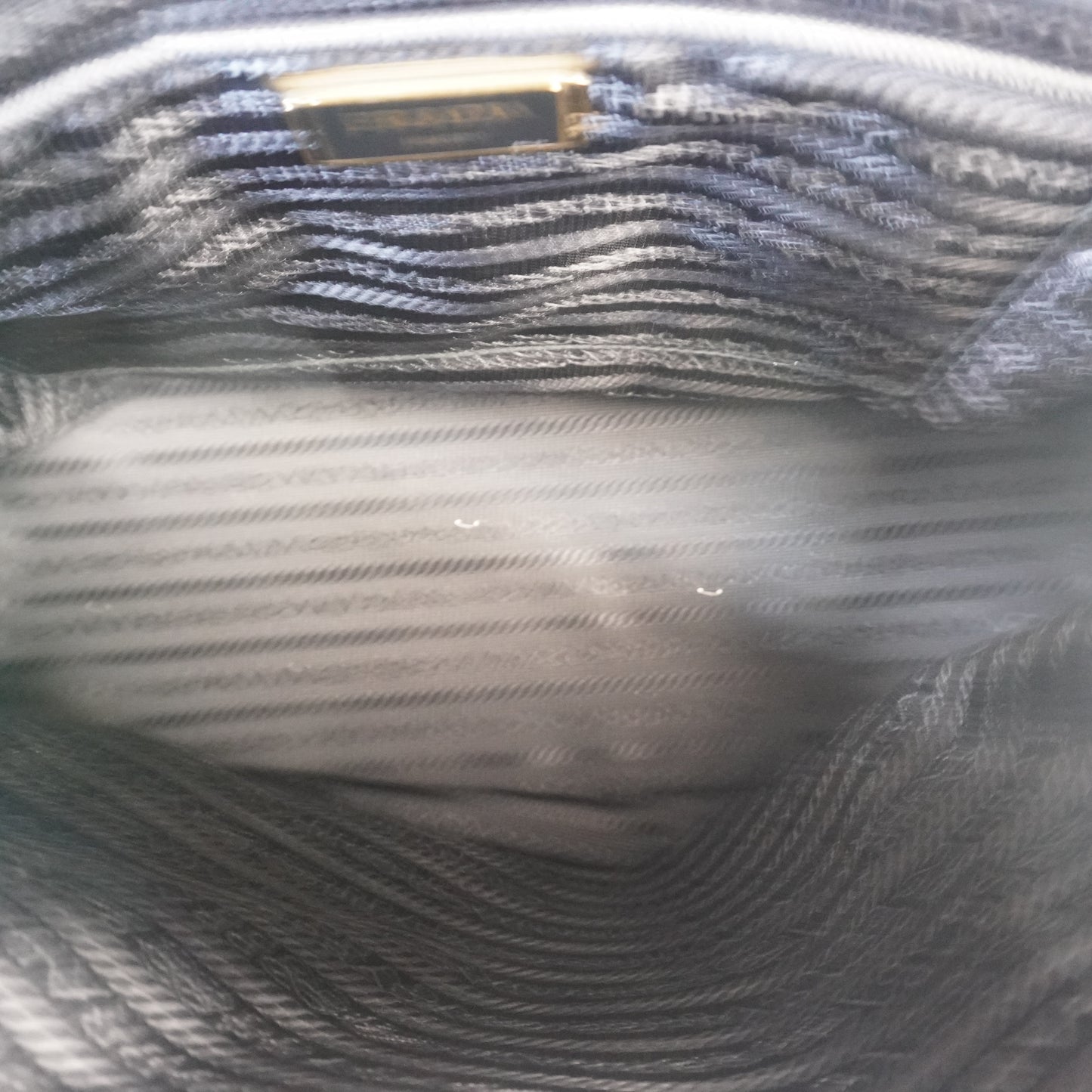 Prada Tessuto Nylon Saffiano Dome GHW Medium