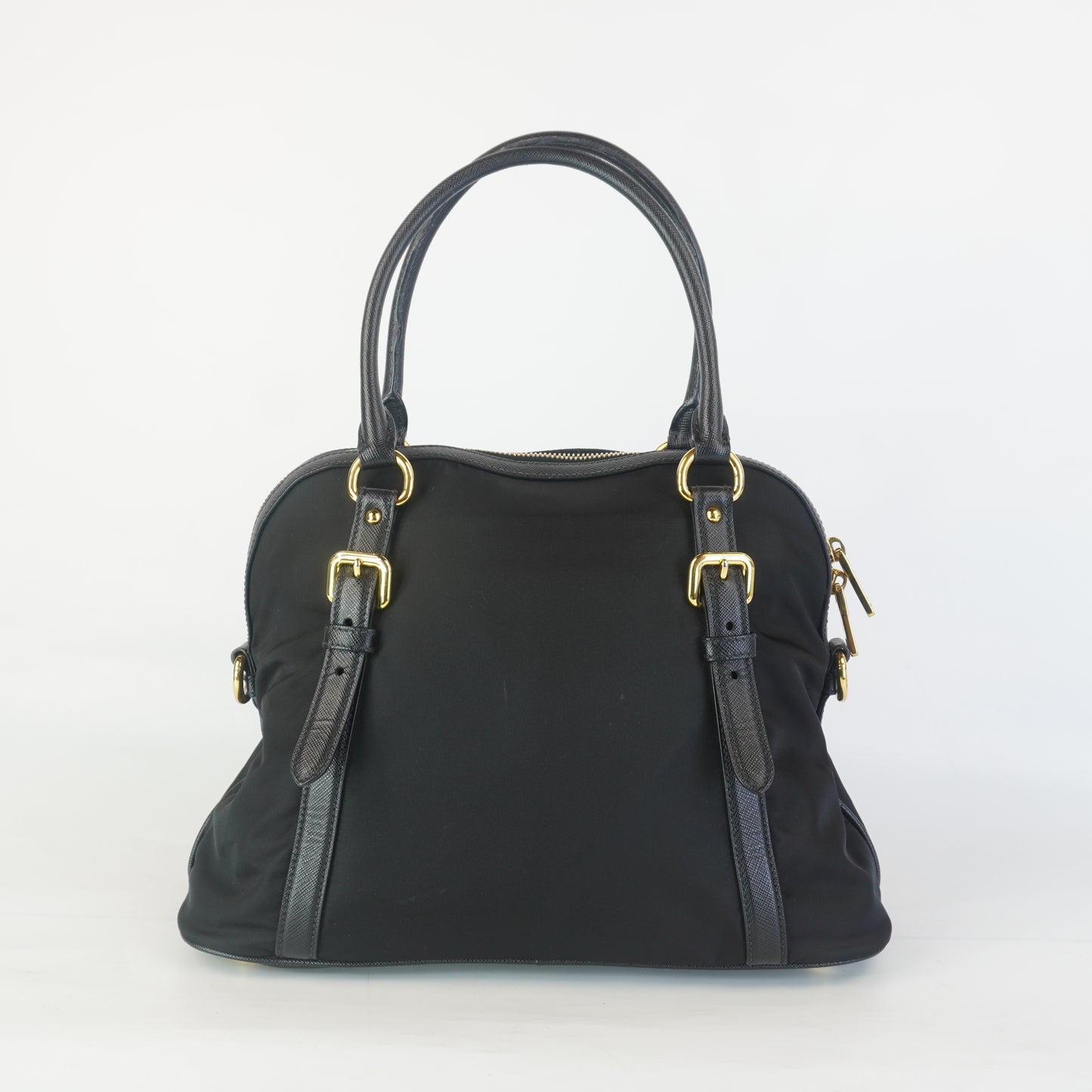 Prada Tessuto Nylon Saffiano Dome GHW Medium