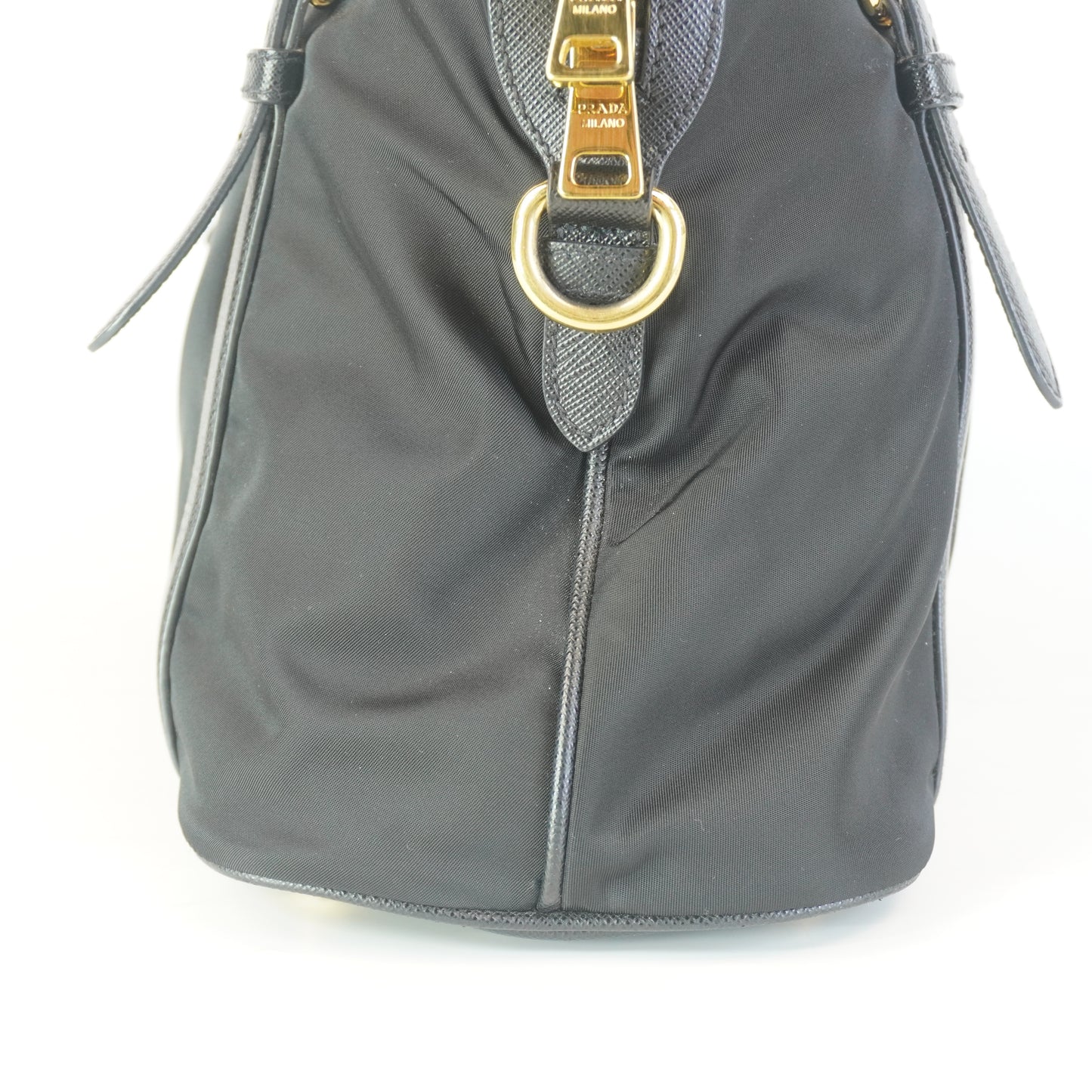 Prada Tessuto Nylon Saffiano Dome GHW Medium