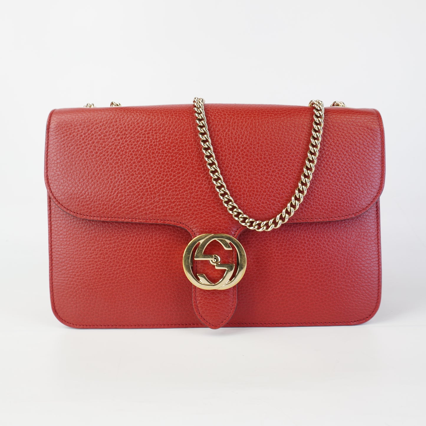 Gucci Medium Dollar Interlocking G Red