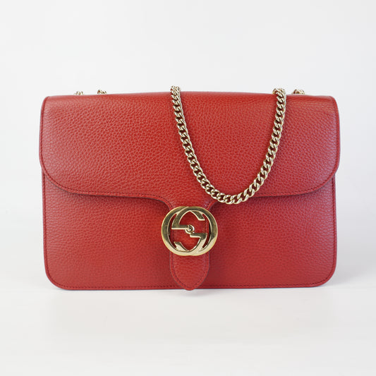 Gucci Medium Dollar Interlocking G Red