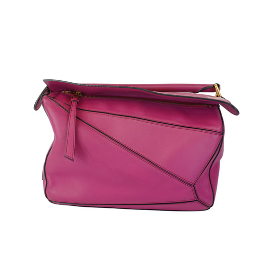 Loewe Puzzle Bag Fuchsia Calfskin Leather