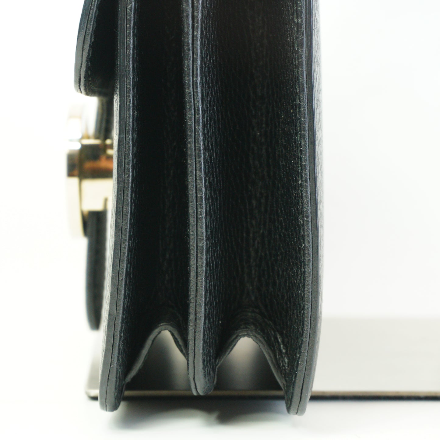 Gucci Interlocking G Small Chain Shoulder Bag GHW Black