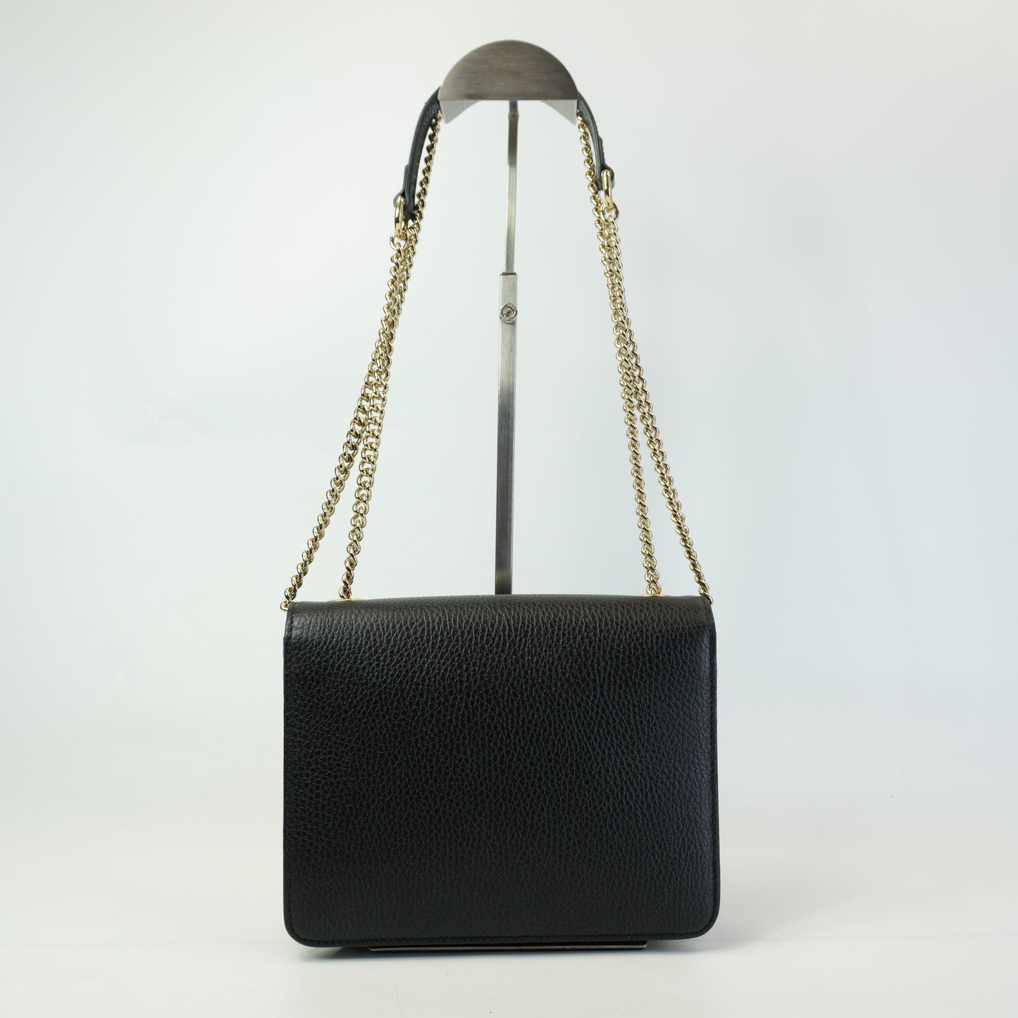 Gucci Interlocking G Small Chain Shoulder Bag GHW Black