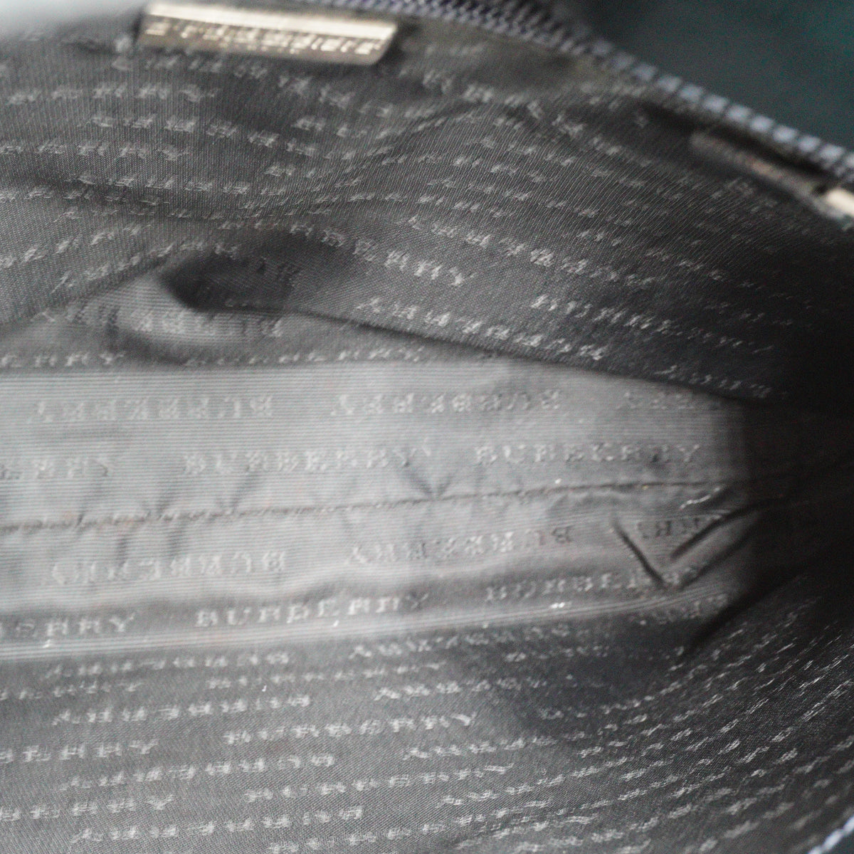 Burberry Smoked Check Shoulder Bag Black Label Medium