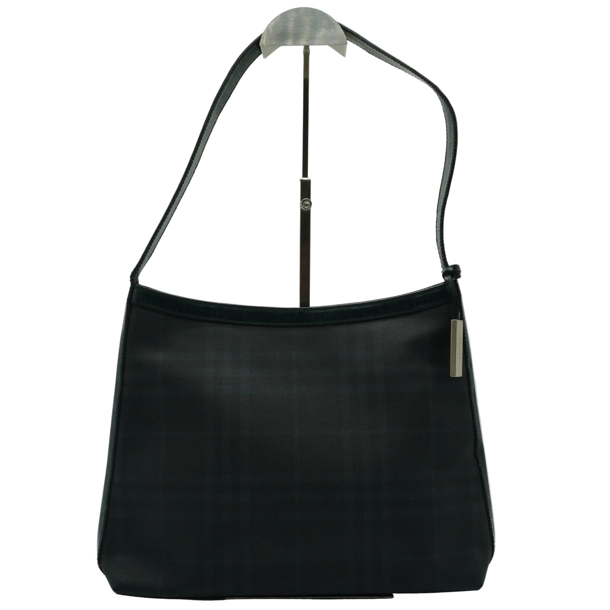 Burberry Smoked Check Shoulder Bag Black Label Medium