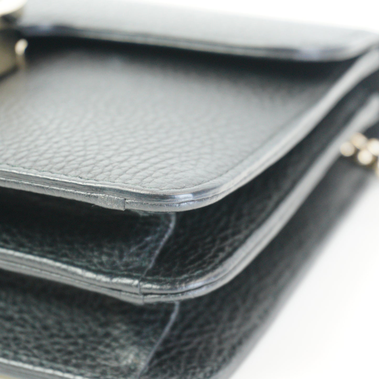 Gucci Interlocking G Small Chain Shoulder Bag GHW Black