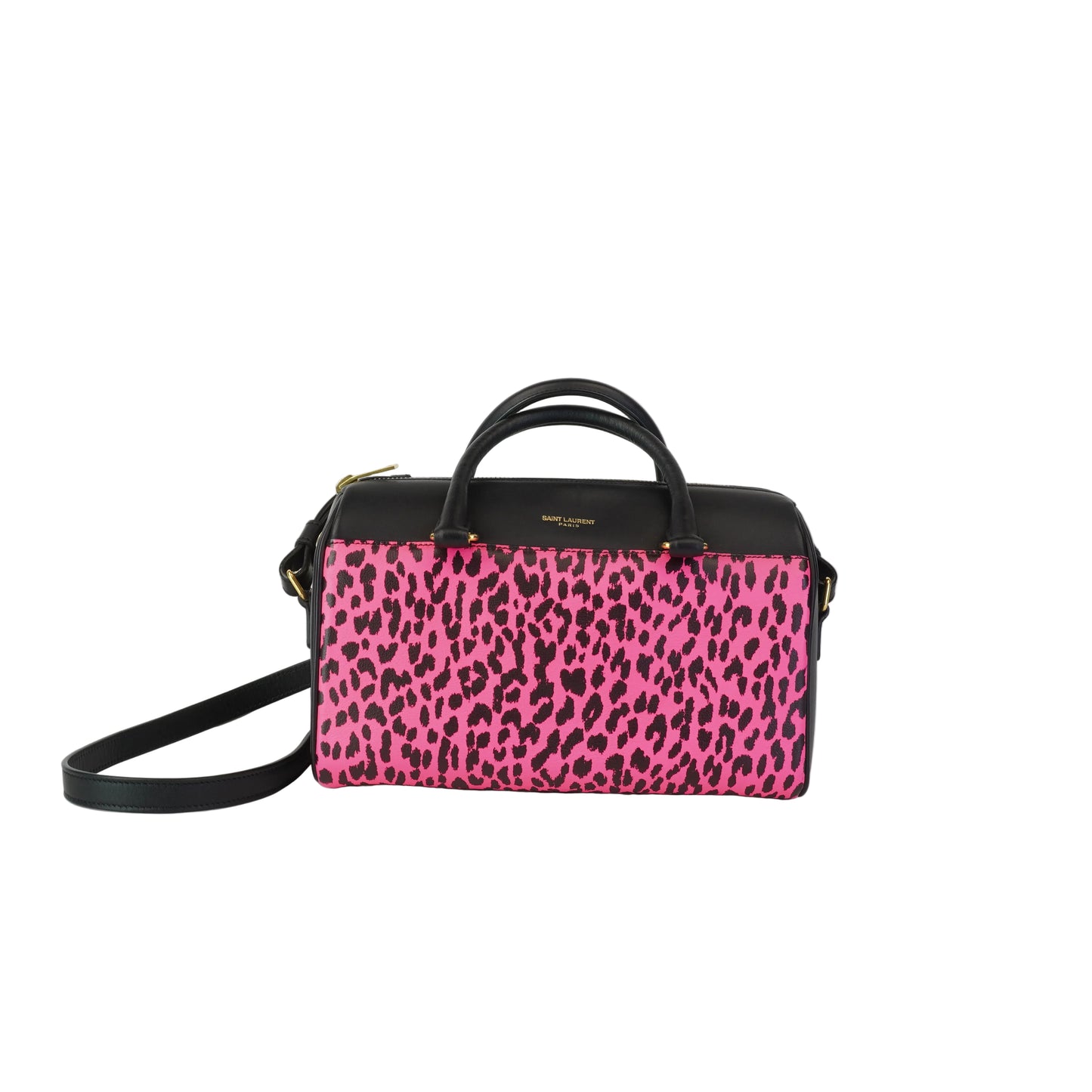YSL	Baby Duffle  Bag Pink and Black