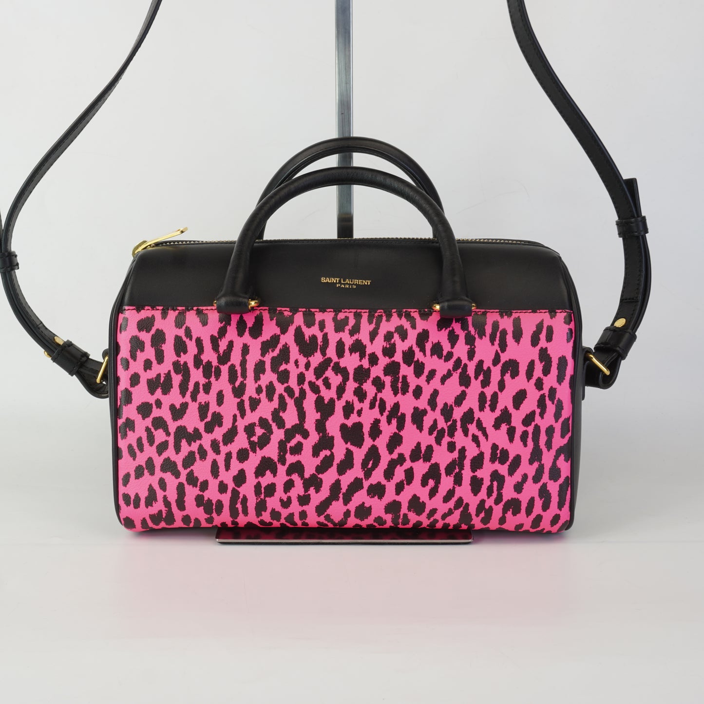 YSL	Baby Duffle  Bag Pink and Black