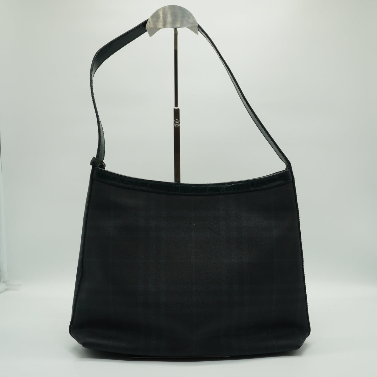 Burberry Smoked Check Shoulder Bag Black Label Medium