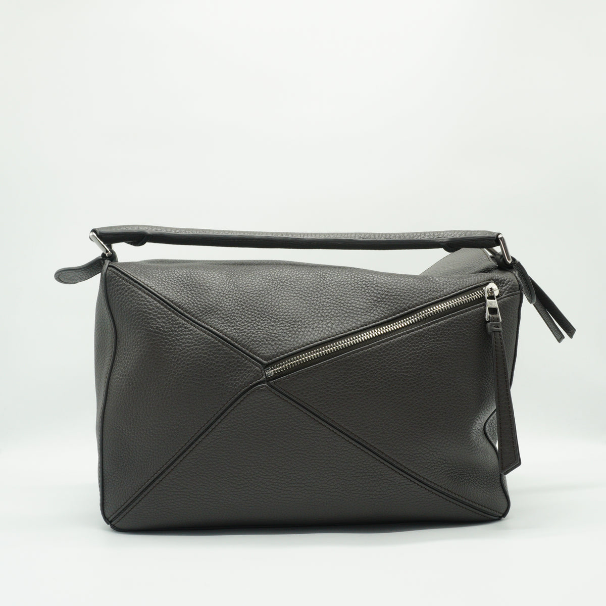 Loewe	Puzzle Large Supple Grained Calfskin Gray GHW