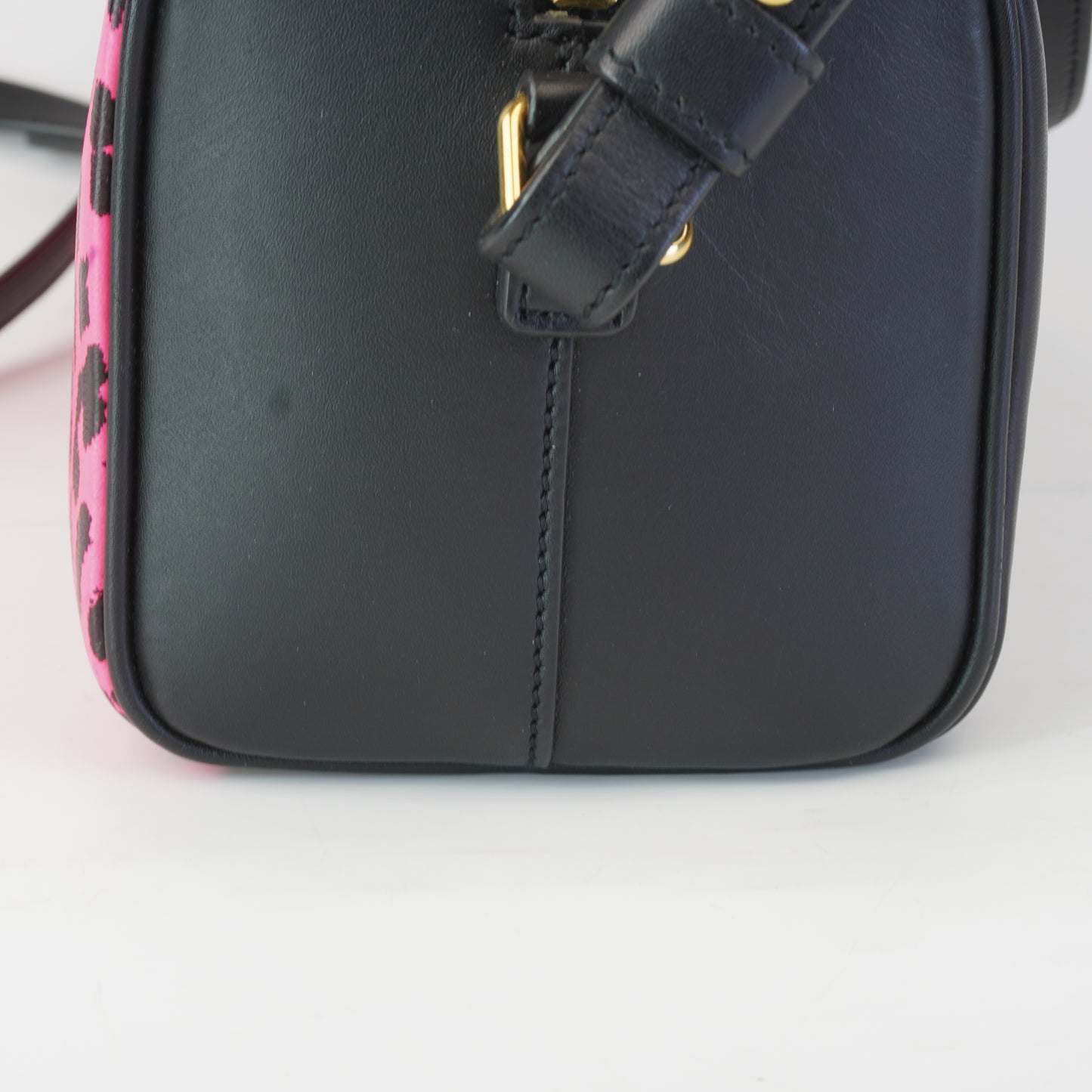 YSL	Baby Duffle  Bag Pink and Black
