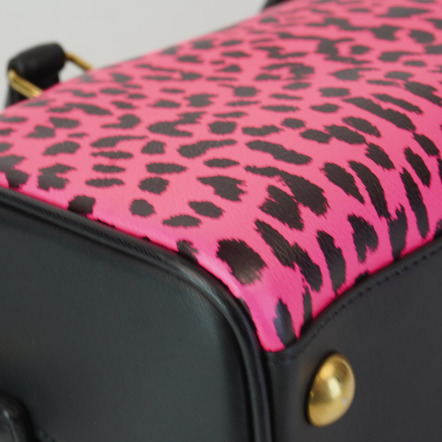YSL	Baby Duffle  Bag Pink and Black
