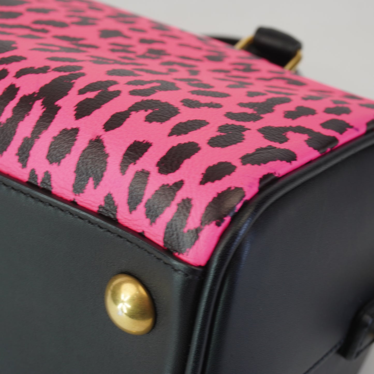 YSL	Baby Duffle  Bag Pink and Black