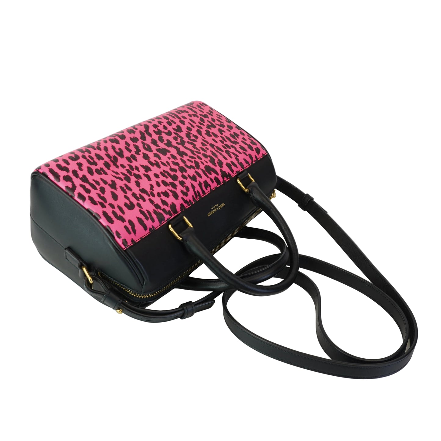 YSL	Baby Duffle  Bag Pink and Black