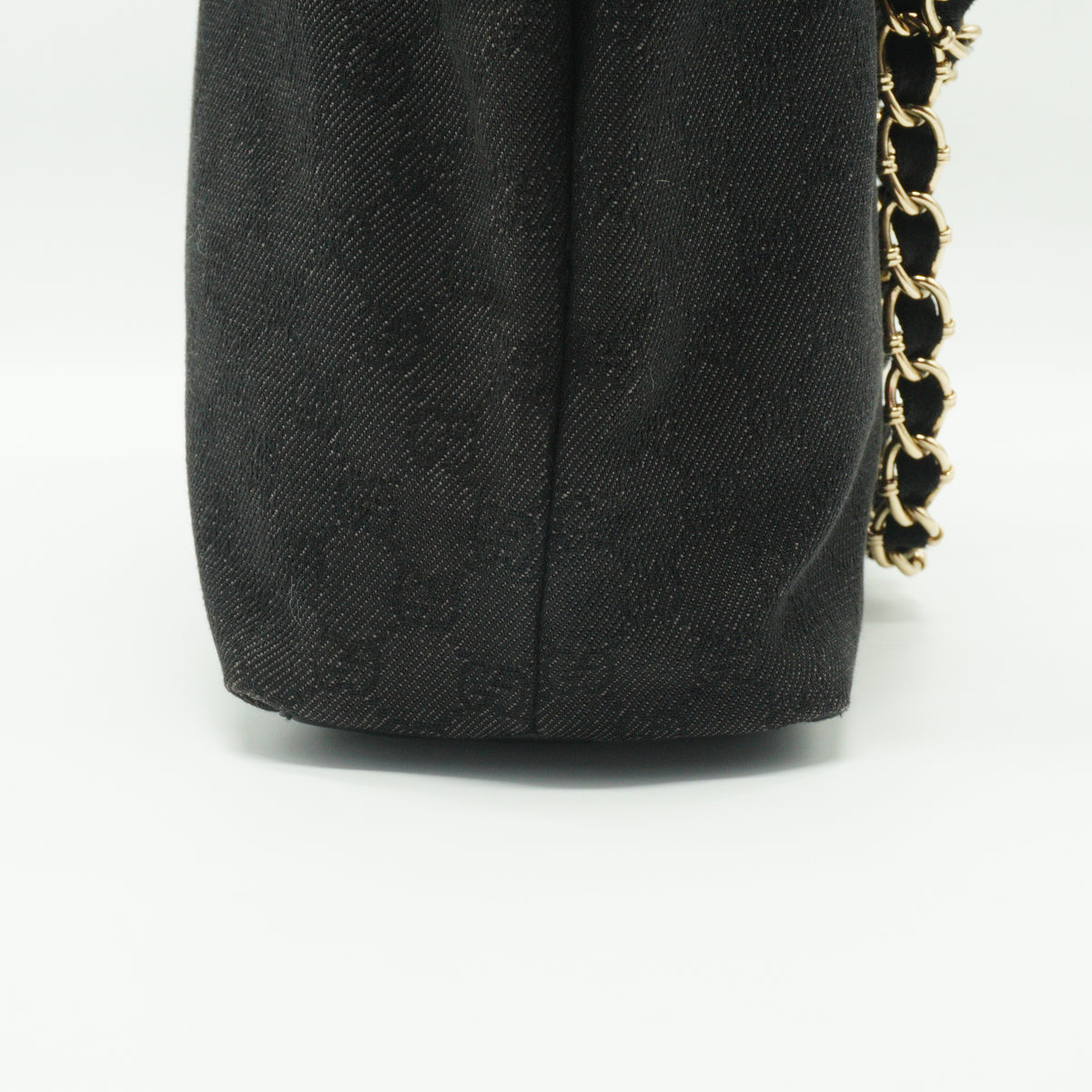 Gucci	GG Canvas Capri Chain Tote Bag medium black GHW