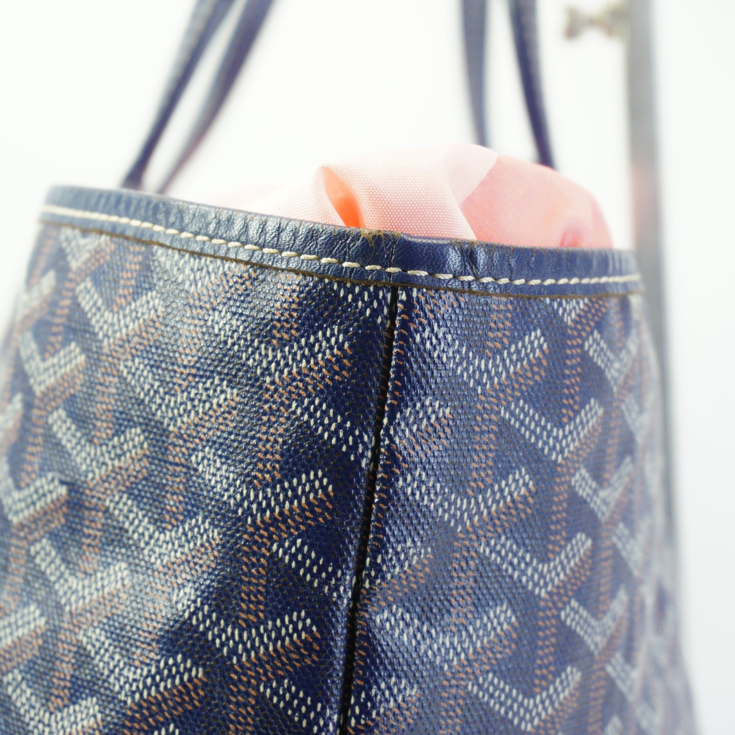 Goyard Saint Louis PM Tote SHW Navy Blue