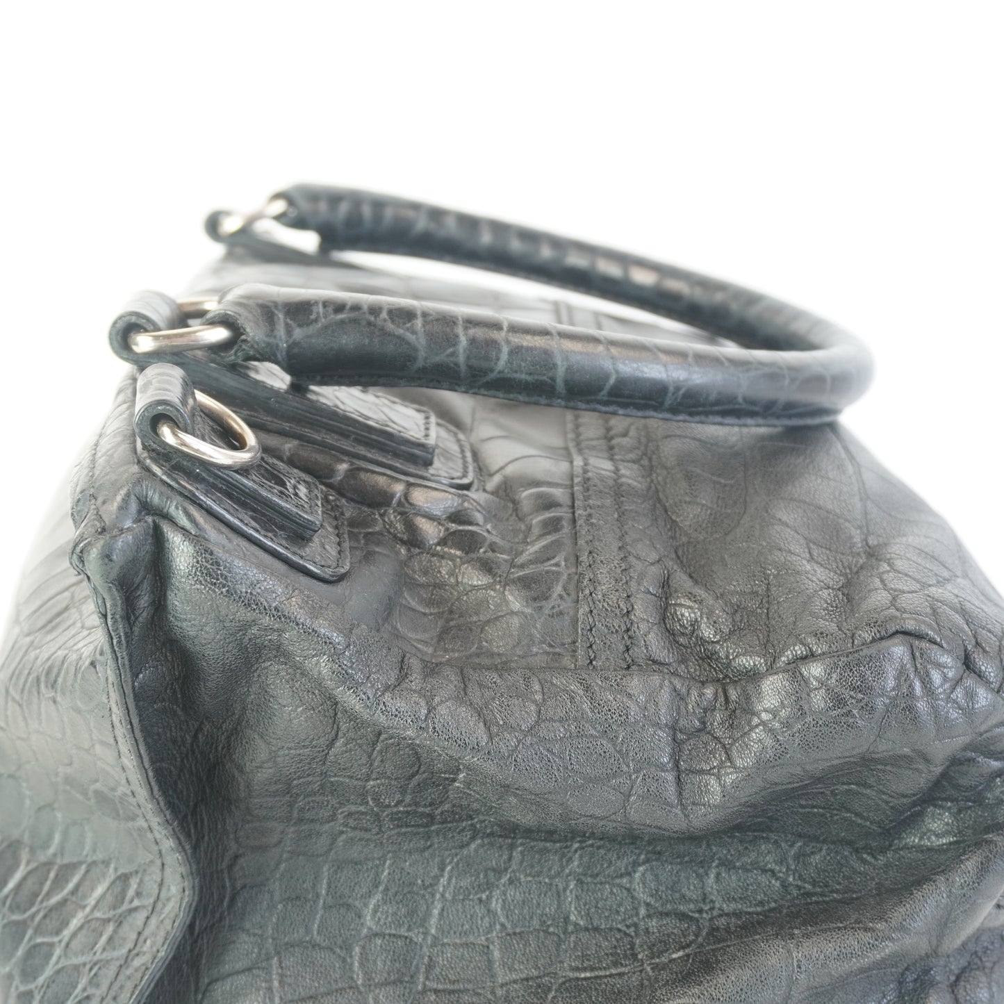 GIvenchy Pandora Croc-Embossed Medium